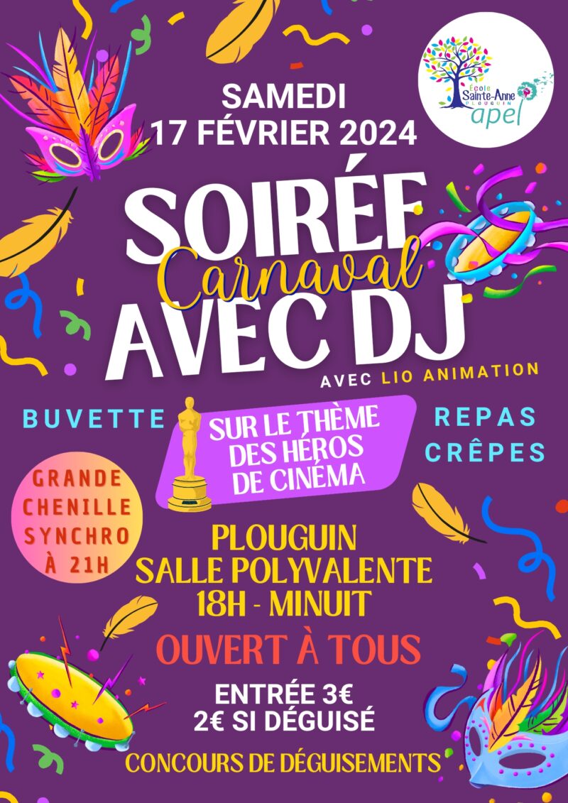 Soirée Carnaval Avec Dj - 29 - Le Blog Récréatiloups